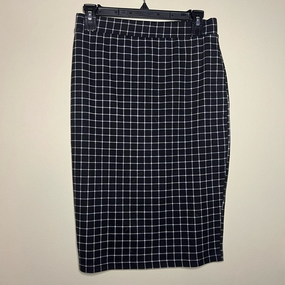 Cotton on windowpane stretch pencil skirt - Picture 1 of 4